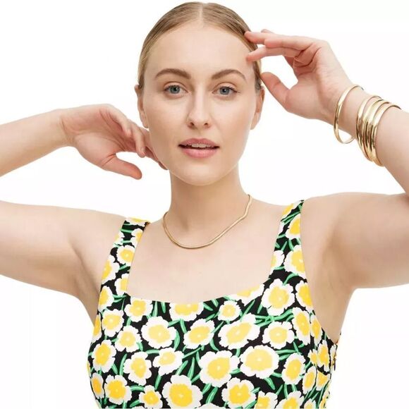 90's Shift Yellow Poppy Mini Dress Sun DVF for Target Diane von Furstenberg NWT - Picture 2 of 16